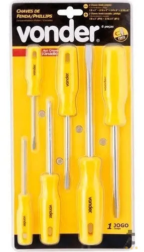 Kit de Chaves de Fenda E Phillips com 6 Peças Vonder - 81273
