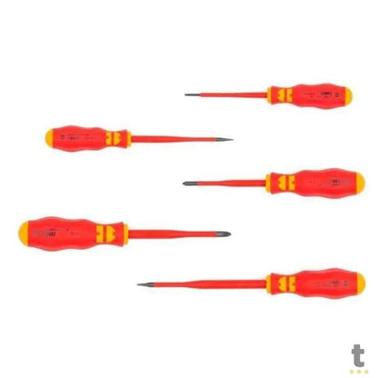 Kit de Chaves de Fenda / Philips / Testador Voltagem 5 Peças Frefox - LXB-LSD5PC Truedata