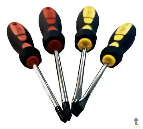 Kit de Chaves de Fenda e Philips Bomder 4 Peças - BOM-3111 Truedata