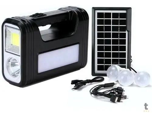 Kit de Iluminação Solar C/ Placa / Lanterna / Carregador USB e Lampadas Led Luatek - LK-3102 Truedata