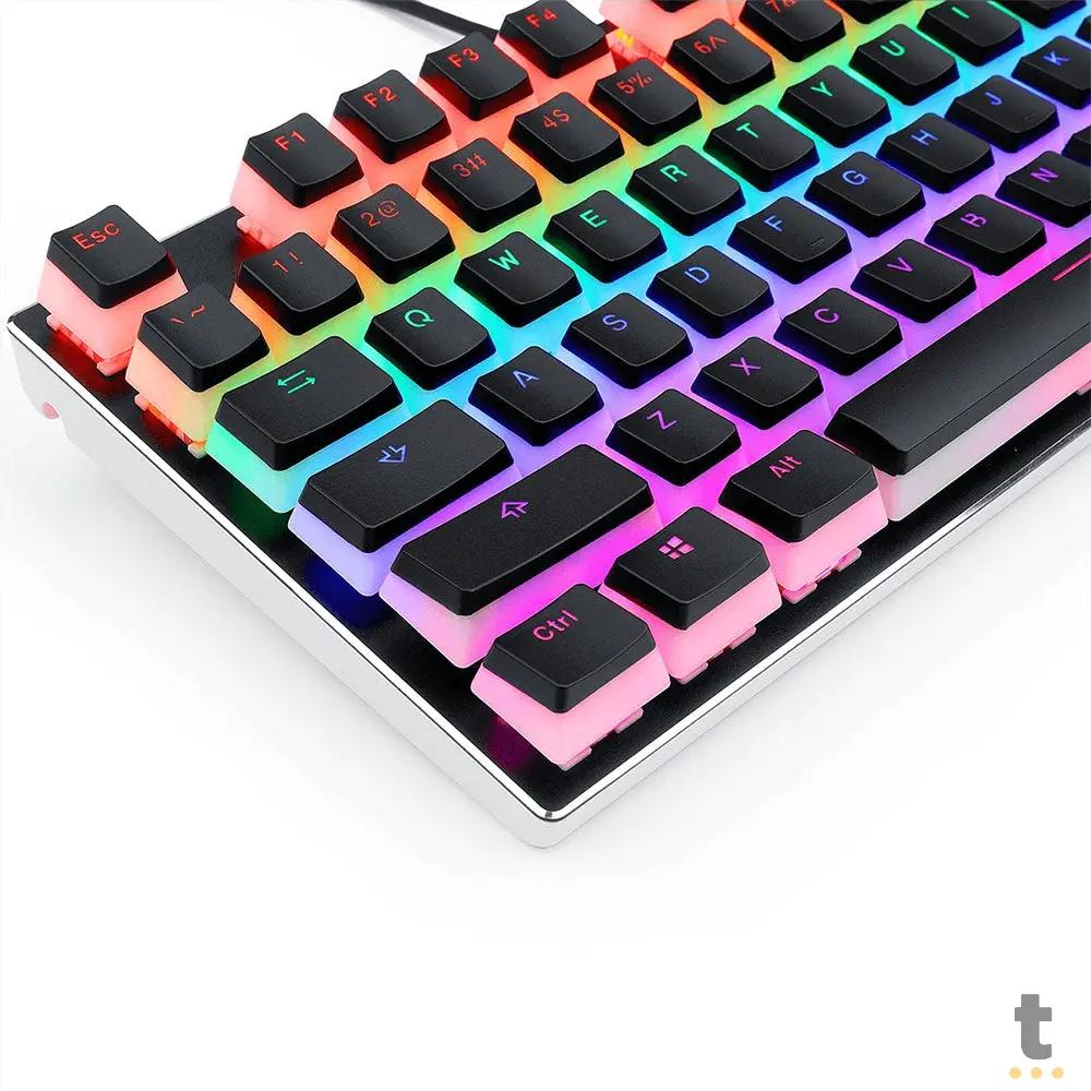 Kit de Teclas Keycaps Redragon Scarab PBT Double Shot Preto - A130-Black Truedata