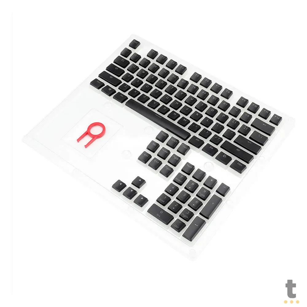 Kit de Teclas Keycaps Redragon Scarab PBT Double Shot Preto - A130-Black Truedata