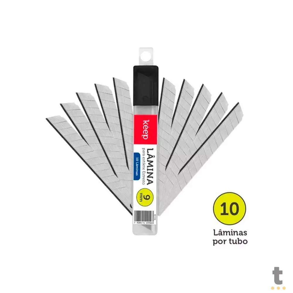 Lâmina para Estilete Estreito Keep 9mm Tubo com 10 Peças - EI168 Truedata