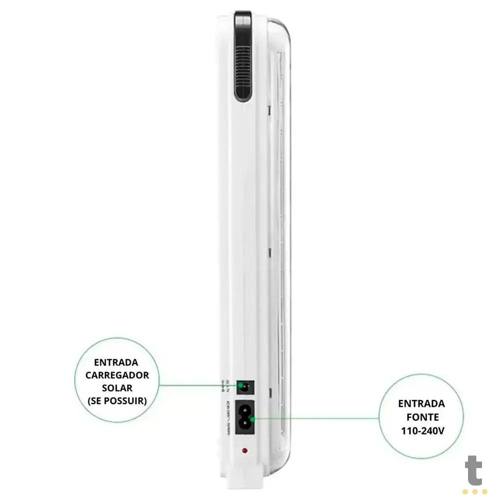 Lampada de Iluminação De Emergência DP Led Light Recarregável 3.4W 2400 Mah- LED-714 Truedata