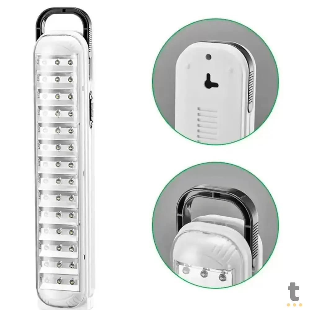 Lampada de Iluminação De Emergência DP Led Light Recarregável 3.4W 2400 Mah- LED-714 Truedata