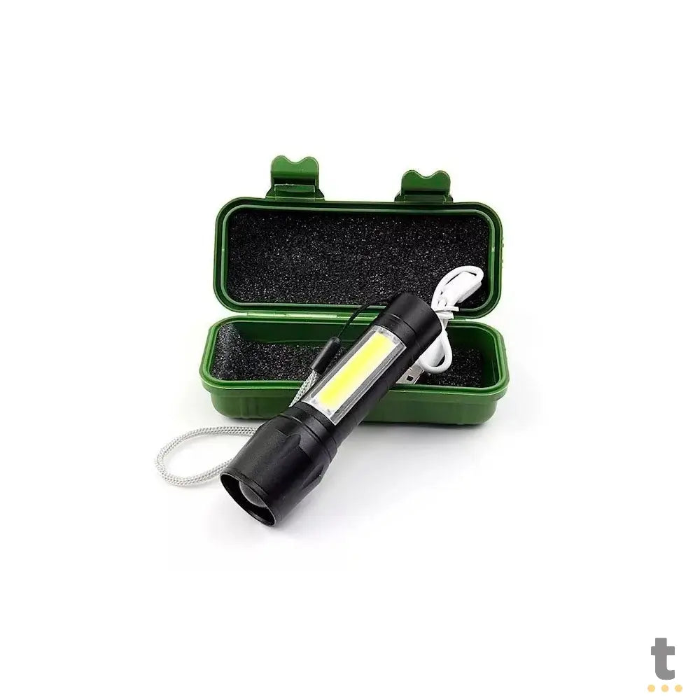 Lanterna Recarregável Led USB Leon 5W + 3COB - LA112 Truedata