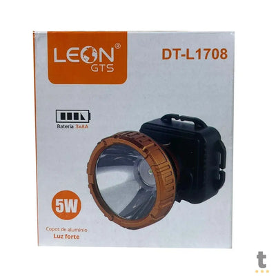 Lanterna de Cabeça Head Light 5W LED Bateria 3x AA Leon - DT-L1708