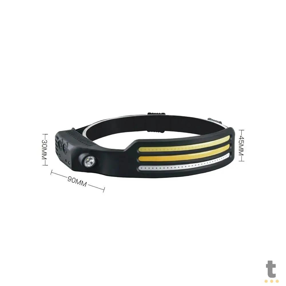 Lanterna de Cabeça Head Light com COB Indução 500lm Recarregável 2000Mah Bomvink - BOM-4008 Truedata