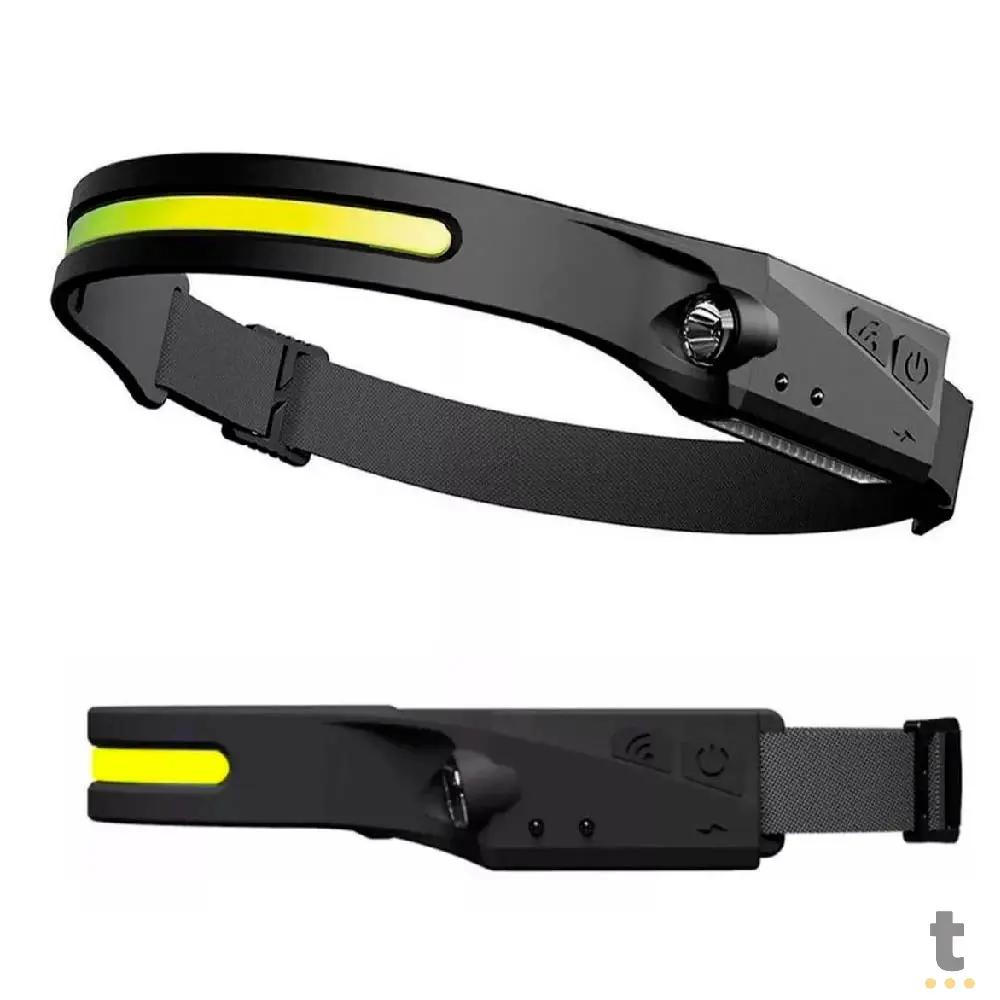 Lanterna de Cabeça Head Light com Sensor LED Recarregável 350 Lumens - 805 Truedata