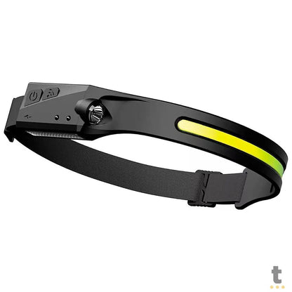 Lanterna de Cabeça Head Light com Sensor de Visão Geral LED Recarregável Leon - LA140 Truedata