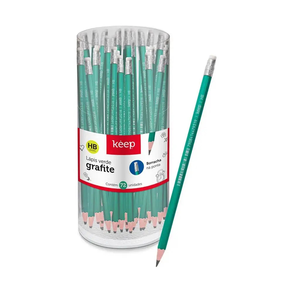 Lápis Preto HB Keep com Borracha - EI098 Truedata