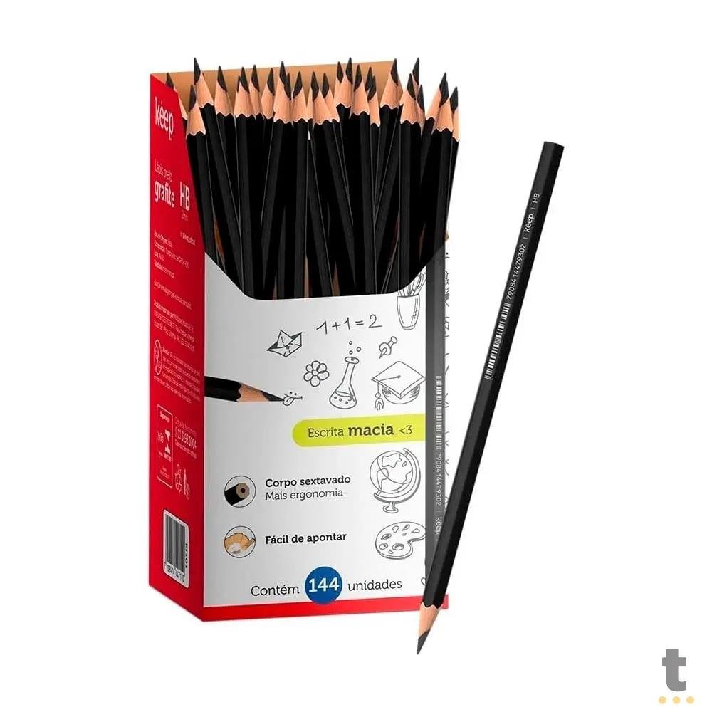 Lápis Preto HB Keep sem Borracha (Caixa c/ 144 Unidades) - EI101 Truedata