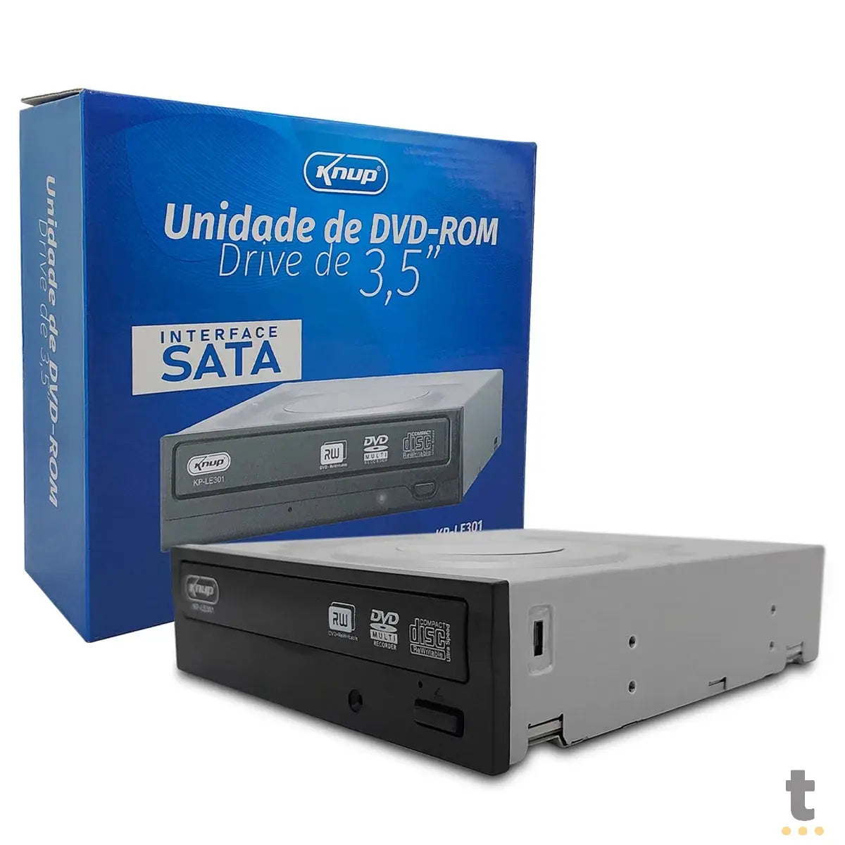 Leitor / Gravador de DVD Interno 3.5" Sata Knup - KP-LE301 Truedata