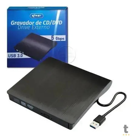 Leitor e Gravador de Cd / Dvd Externo USB 3.0 Knup - KP-LE300 Truedata