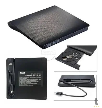 Leitor e Gravador de Cd / Dvd Externo USB 3.0 Knup - KP-LE300 Truedata