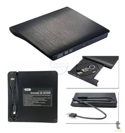 Leitor e Gravador de Cd / Dvd Externo USB 3.0 Knup - KP-LE300 Truedata