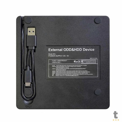 Leitor e Gravador de Cd / Dvd Externo USB 3.0 / USB Tipo C Knup - KP-LE303 Truedata