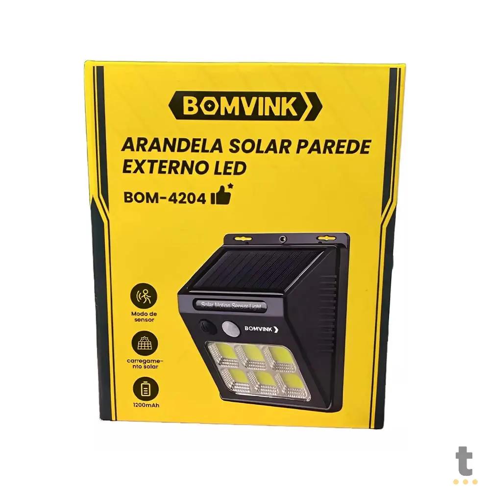 Luminária Arandela LED C/ Sensor e Painel de Carregamento Solar 1200Mah Bomvink - BOM-4204 Truedata