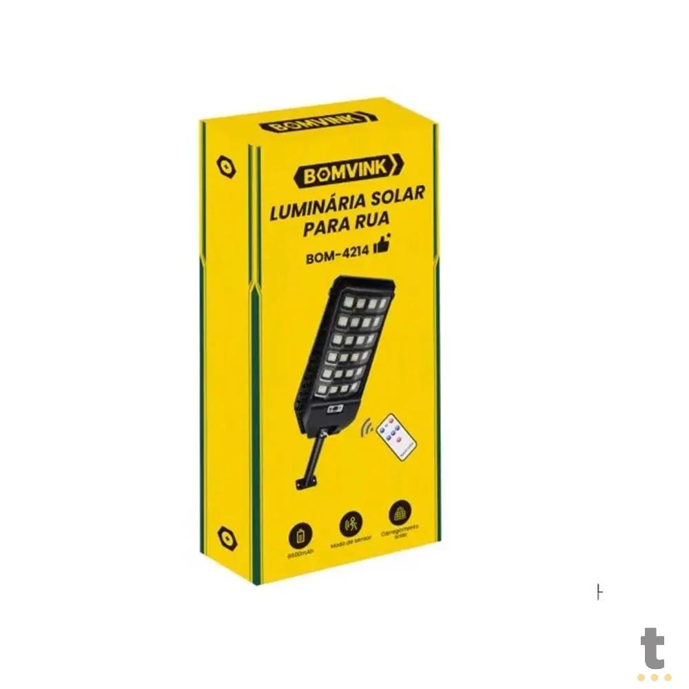 Luminária LED C/ Sensor e Painel de Carregamento Solar 3600Mah Bomvink - BOM-4210 Truedata