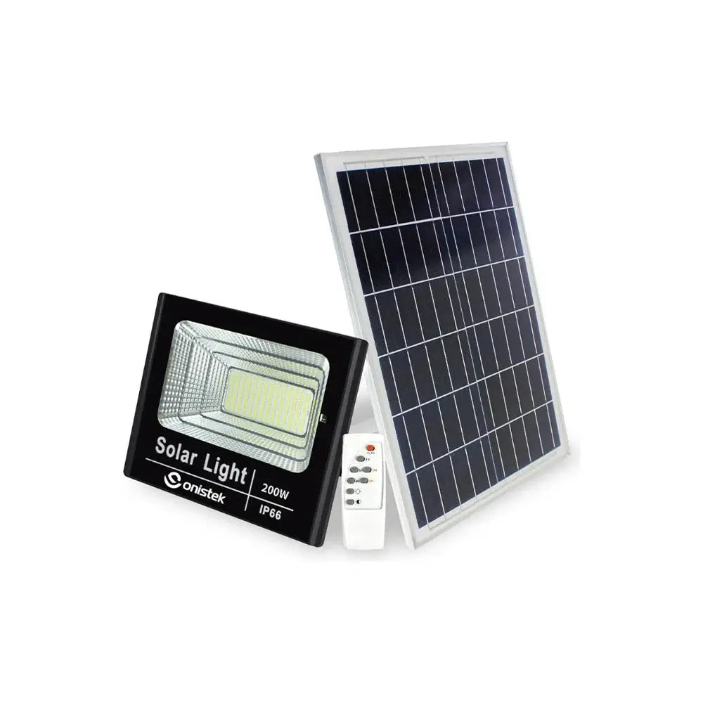 Luminária Led C/ Painel de Carregamento Solar IP66 200W Onistek - ON-LU214 Truedata