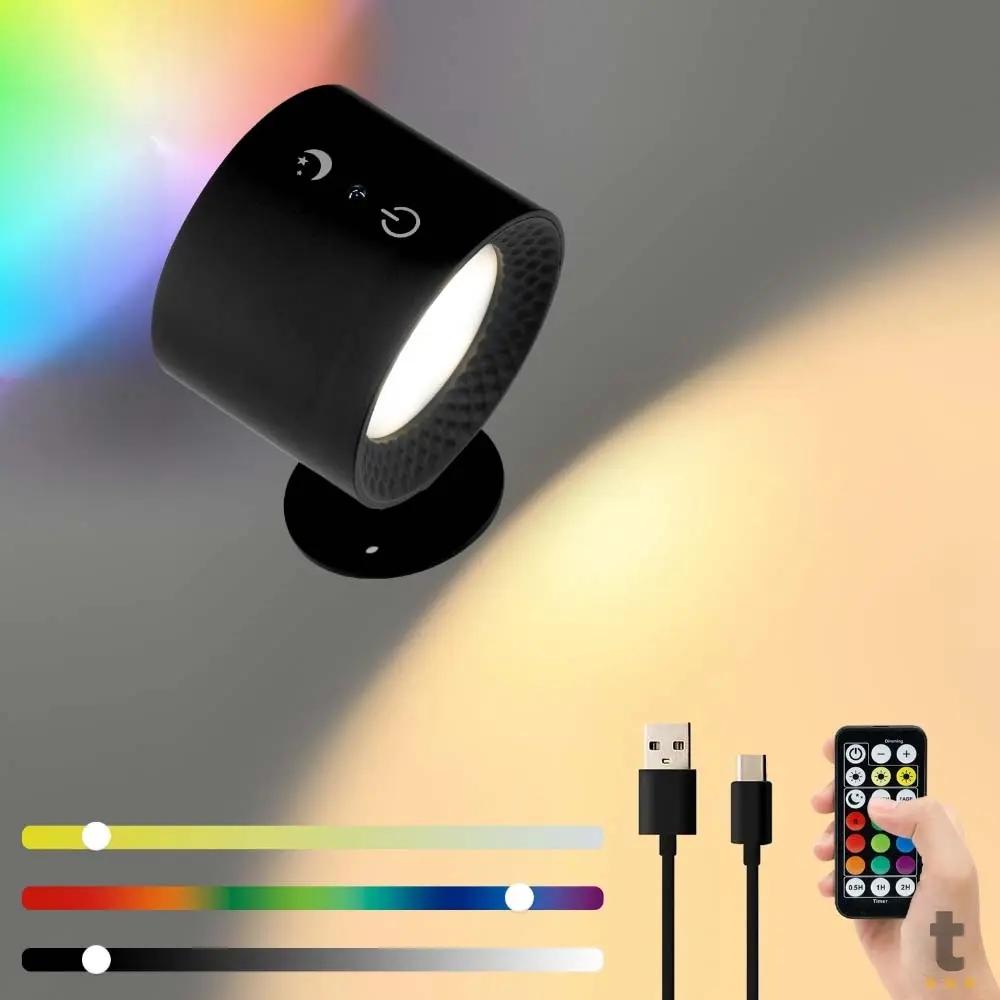 Luminária de Parede com Controle Remoto USB Led - ZH-8101 Truedata