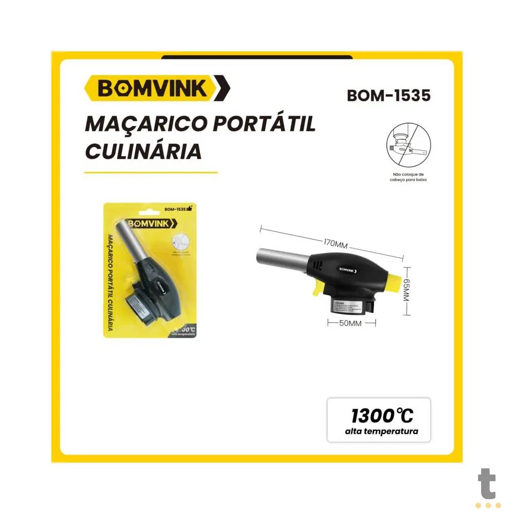 Maçarico Portátil BomVink Culinária Gourmet - BOM-1535 Truedata