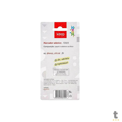 Marcador de Página Flag Pop-Up 12x45mm 5 Cores Neon 100 Folhas Keep - EI023 Truedata