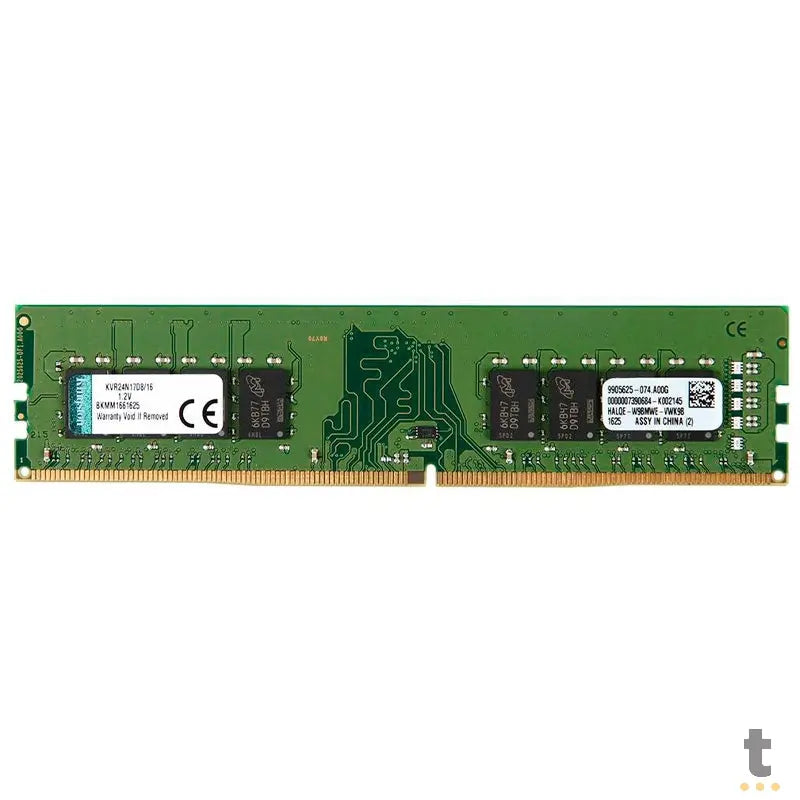 Memoria Ddr4 16gb 2400mhz Kingston Kvr24n17d8/16 Non-Ecc Cl17 Dimm 2rx8 Truedata
