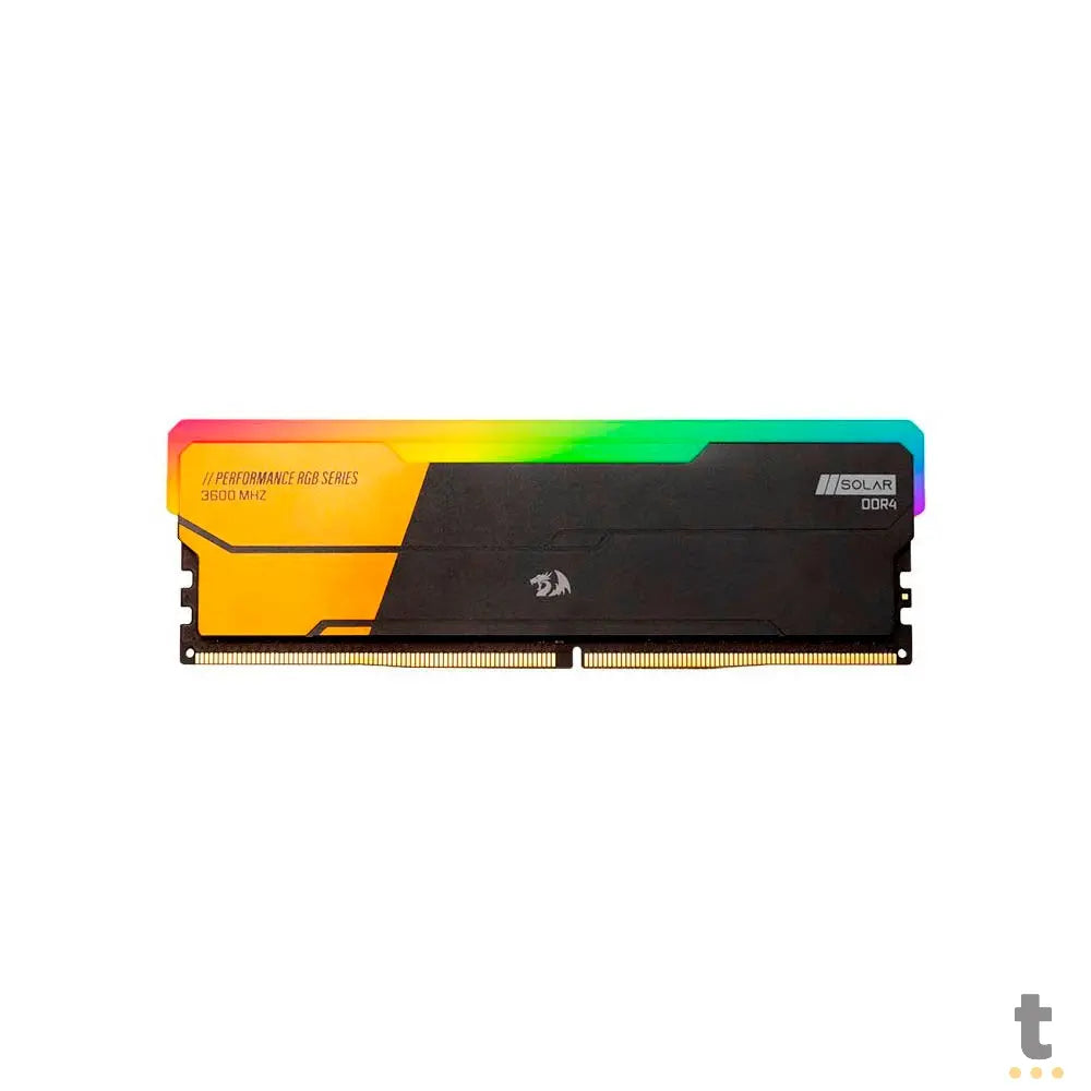 Memoria Ddr4 16gb 3600mhz Cl18 C/ Dissipador Redragon Solar RGB - GM-806 Truedata