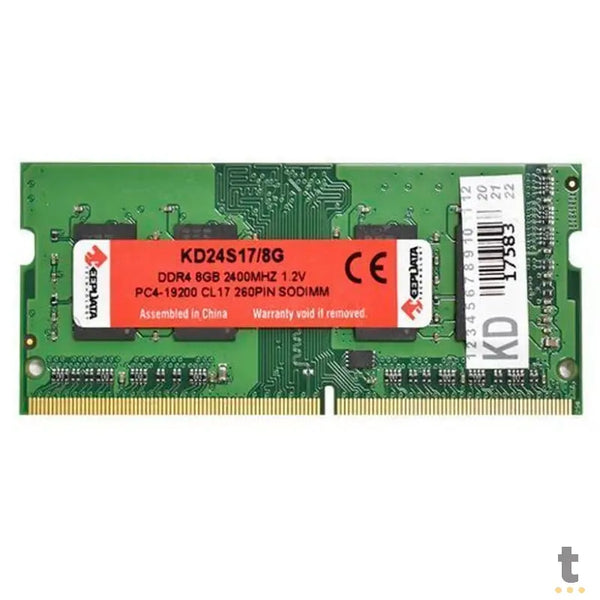 Memória Para Notebook Ddr4 8gb 2400mhz Keepdata Kd24s17/8g