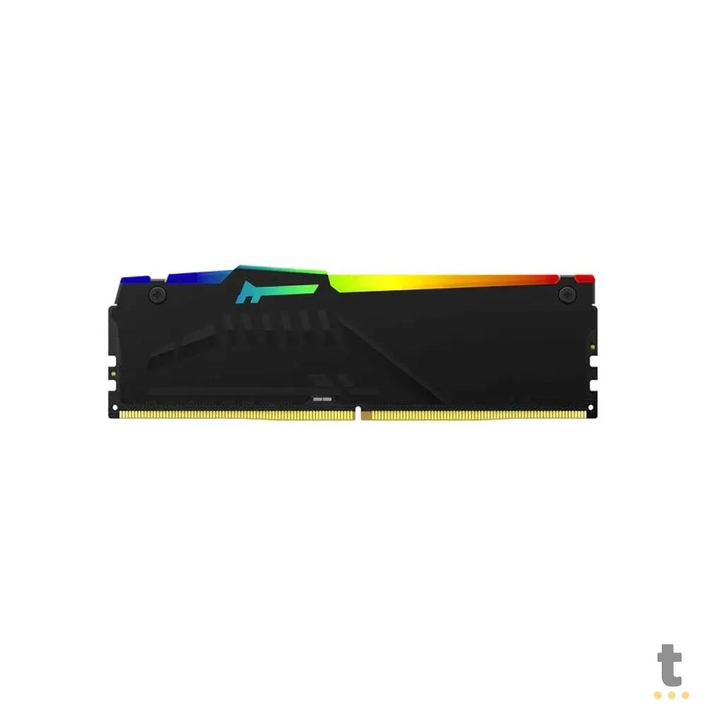 Memoria para Desktop DDR5 Gamer 16gb 5600mhz Kingston Fury Beast Black RGB - KF556C40BBA-16 Truedata