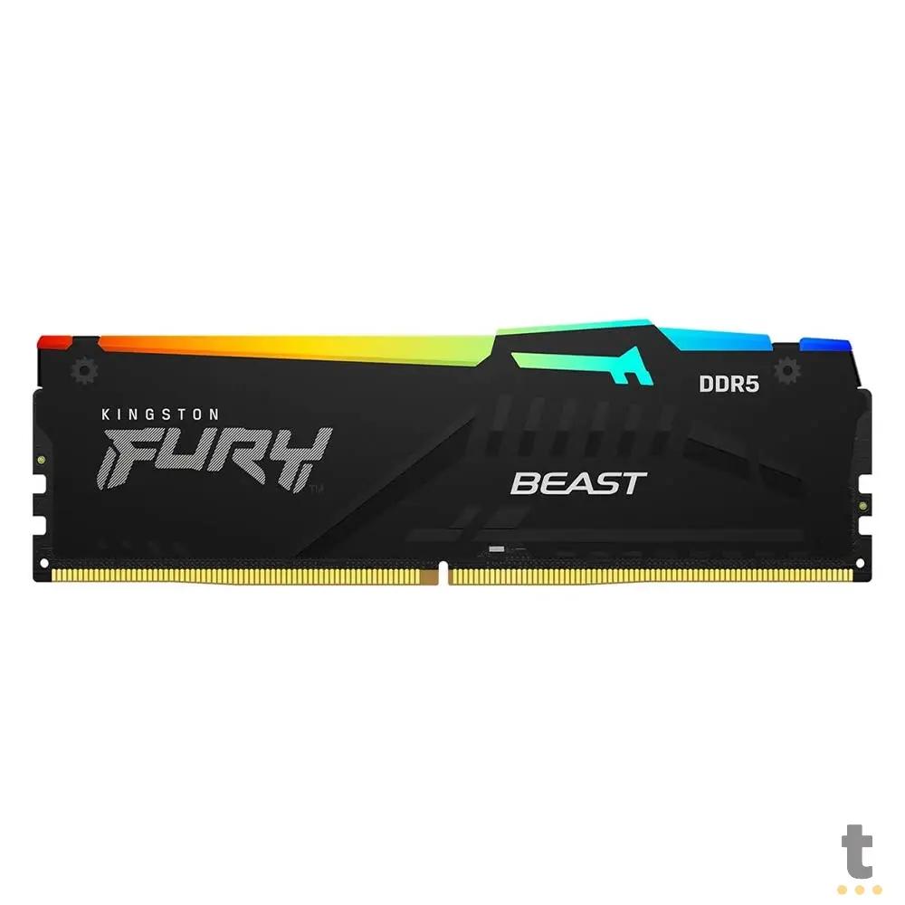 Memoria para Desktop DDR5 Gamer 32gb 5600mhz Kingston Fury Beast Black RGB - KF556C40BBA-32 Truedata
