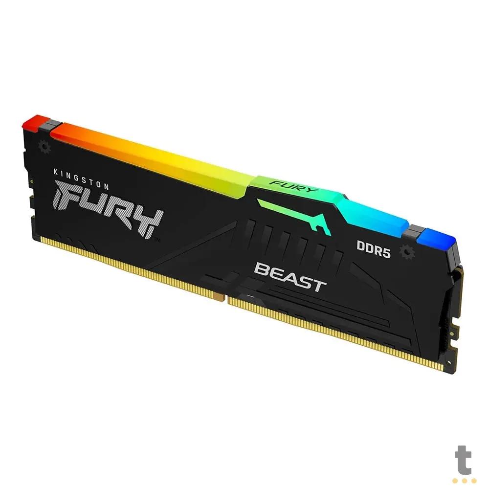 Memoria para Desktop DDR5 Gamer 32gb 5600mhz Kingston Fury Beast Black RGB - KF556C40BBA-32 Truedata