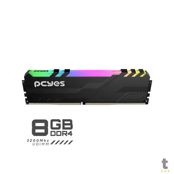 Memoria para Desktop Ddr4 8gb 3200mhz PCYes Gamer Udimm Preta C/ RGB - PM083200D4BR