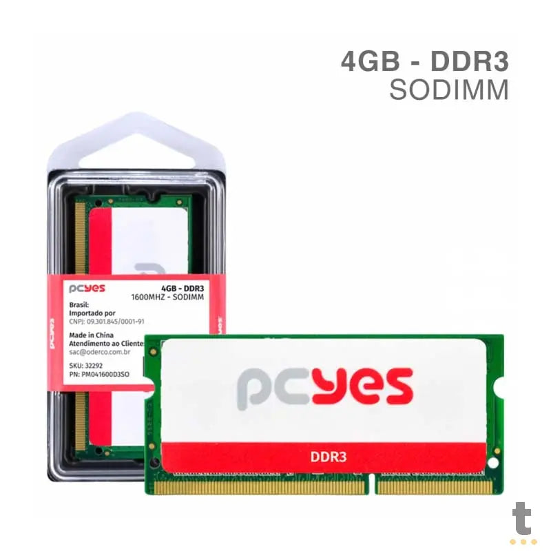 Memoria para Notebook Ddr3 4gb 1600Mhz PCYes - PM041600D3SO Truedata