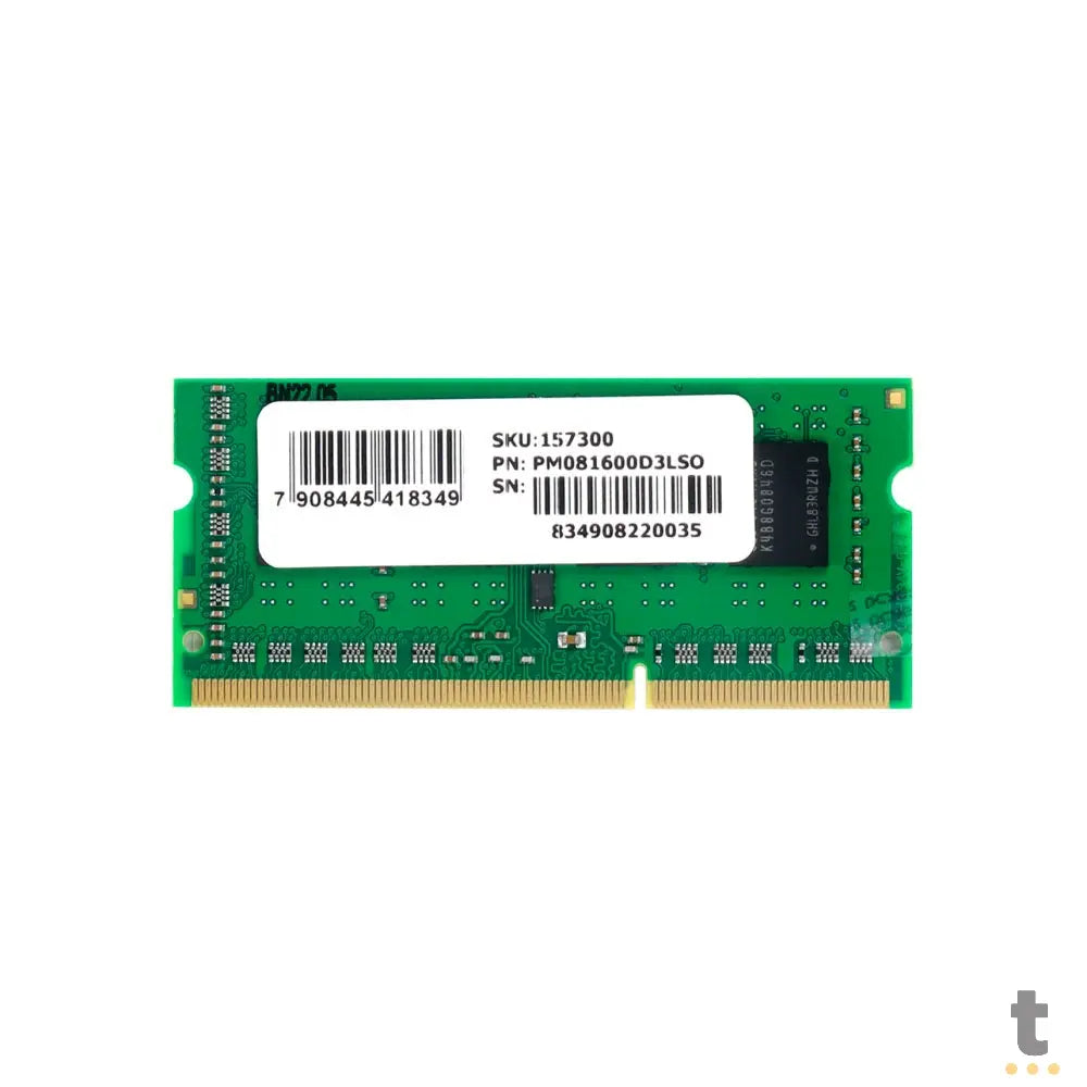 Memoria para Notebook Ddr3 8gb 1600Mhz PCYes Low Voltage - PM081600D3LSO Truedata