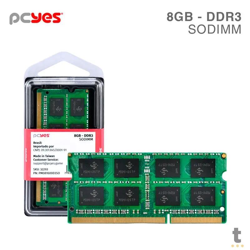 Memoria para Notebook Ddr3 8gb 1600Mhz PCYes PM081600D3SO Truedata