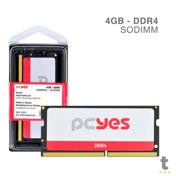 Memoria para Notebook Ddr4 4gb 2666Mhz PCYes PM042666D4SO