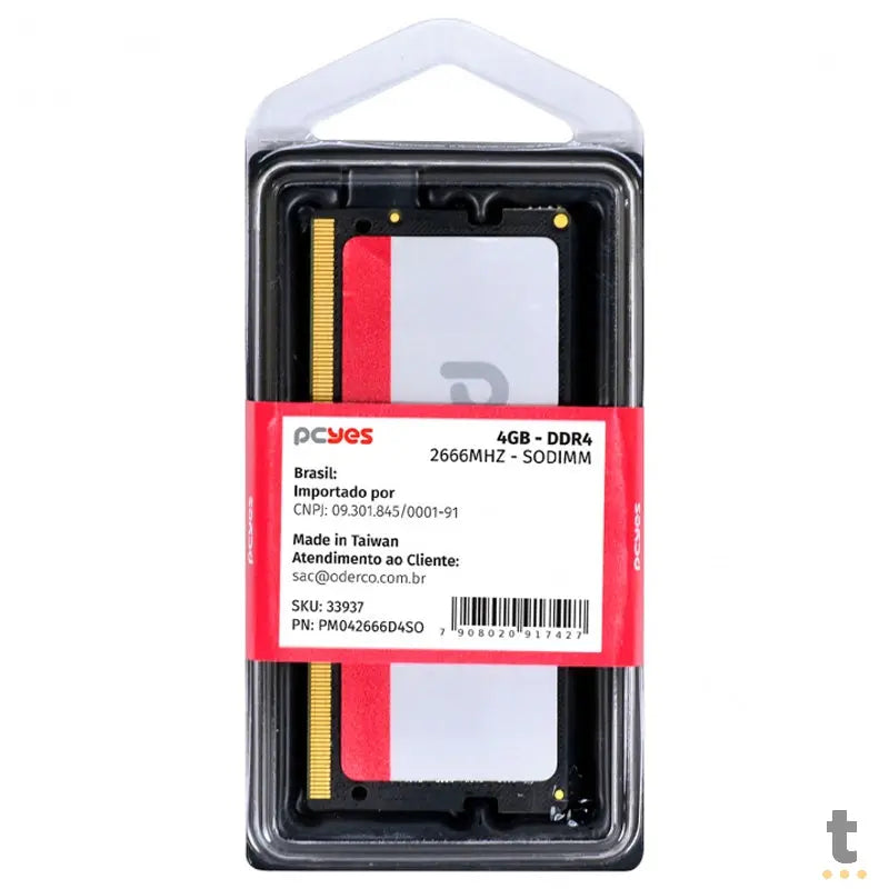 Memoria para Notebook Ddr4 4gb 2666Mhz PCYes PM042666D4SO Truedata