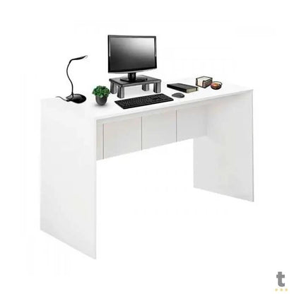 Mesa para Computador MDP/MDF 136cm Branco Fosco Multilaser - EI075 Truedata