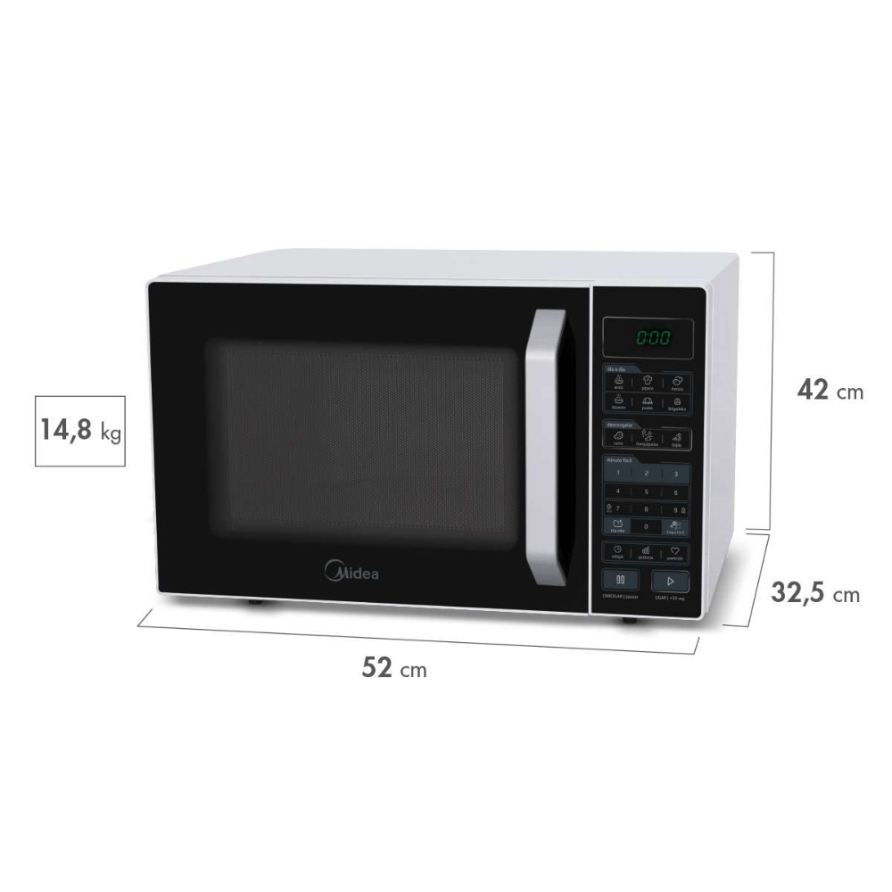 Micro-Ondas 35L SmartPlate 127V MXSA35P1 Branco - Midea