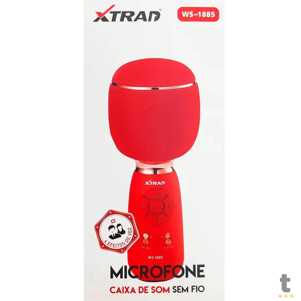 Microfone / Caixa de Som Wireless Sem Fio WSter - WS-1885 Truedata