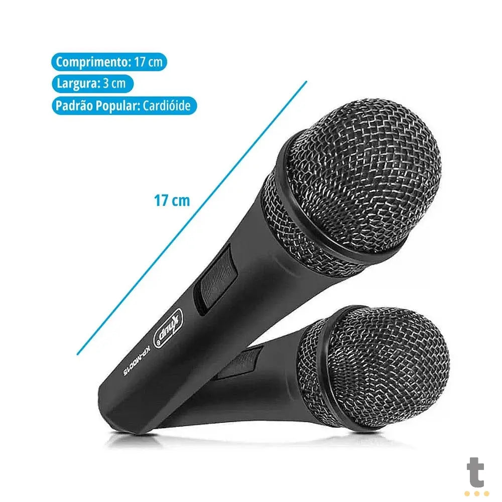 Microfone Com Fio Dinâmico Alta Definição Knup Kp-M0015 Truedata