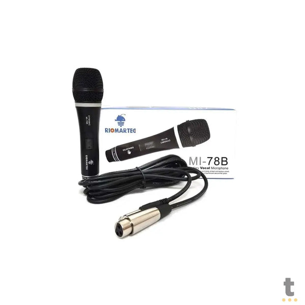 Microfone Com Fio Dinâmico Riomartec MI-78B