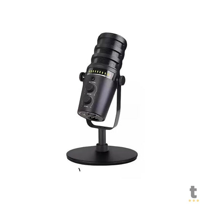 Microfone Condensador Para Gravação / Lives Tomate XLR USB C/ Suporte de Mesa - MT-1080R Truedata