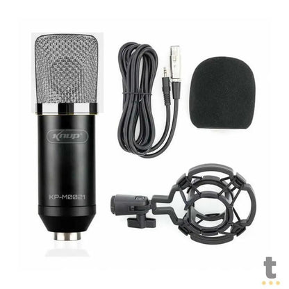 Microfone Condensador Unidirecional 20Khz Com Fio P2 P10 Alta Definicao Knup Kp-M0021 Truedata