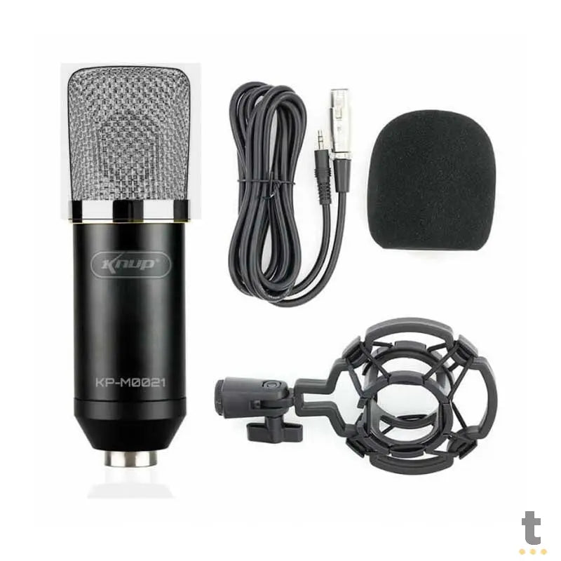 Microfone Condensador Unidirecional 20Khz Com Fio P2 P10 Alta Definicao Knup Kp-M0021 Truedata
