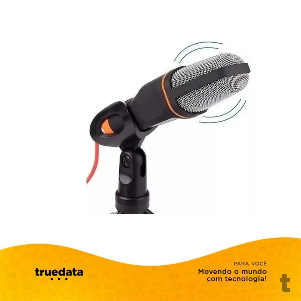 Microfone Para Computador Com Suporte Micro Condensador Tomate MT-021 USB Preto Truedata