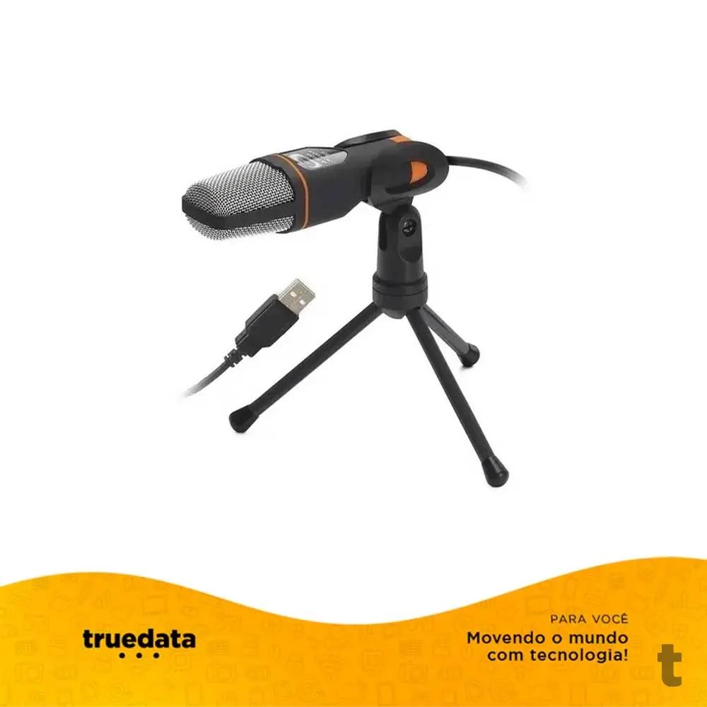 Microfone Para Computador Com Suporte Micro Condensador Tomate MT-021 USB Preto Truedata