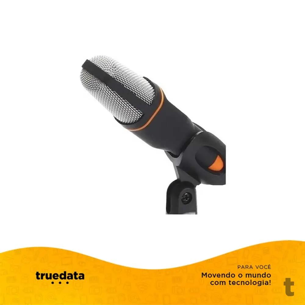 Microfone Para Computador Com Suporte Micro Condensador Tomate MT-021 USB Preto Truedata